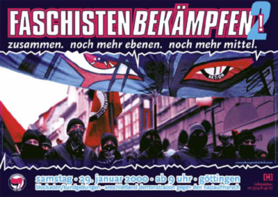 Block autonomer Antifas am 6.11.99