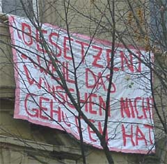 "besetzen weil das w&uuml;nschen nicht geholfen hat"