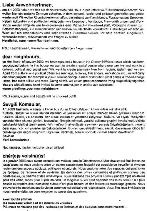 anwohnerInnen-flugi, viersprachig