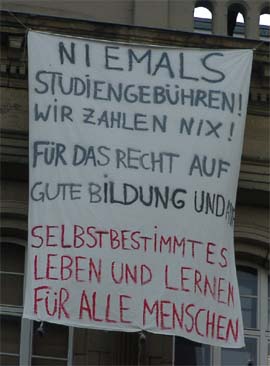 niemals studiengeb&uuml;hren! wir zahlen nix!