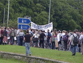 aachener studis blockieren autobahn