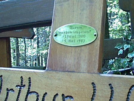 Bild: Warum, was habe ich getan - Waldfriedhof, von der DSU inszenierte "Ehrung" f&uuml;r die T&auml;ter